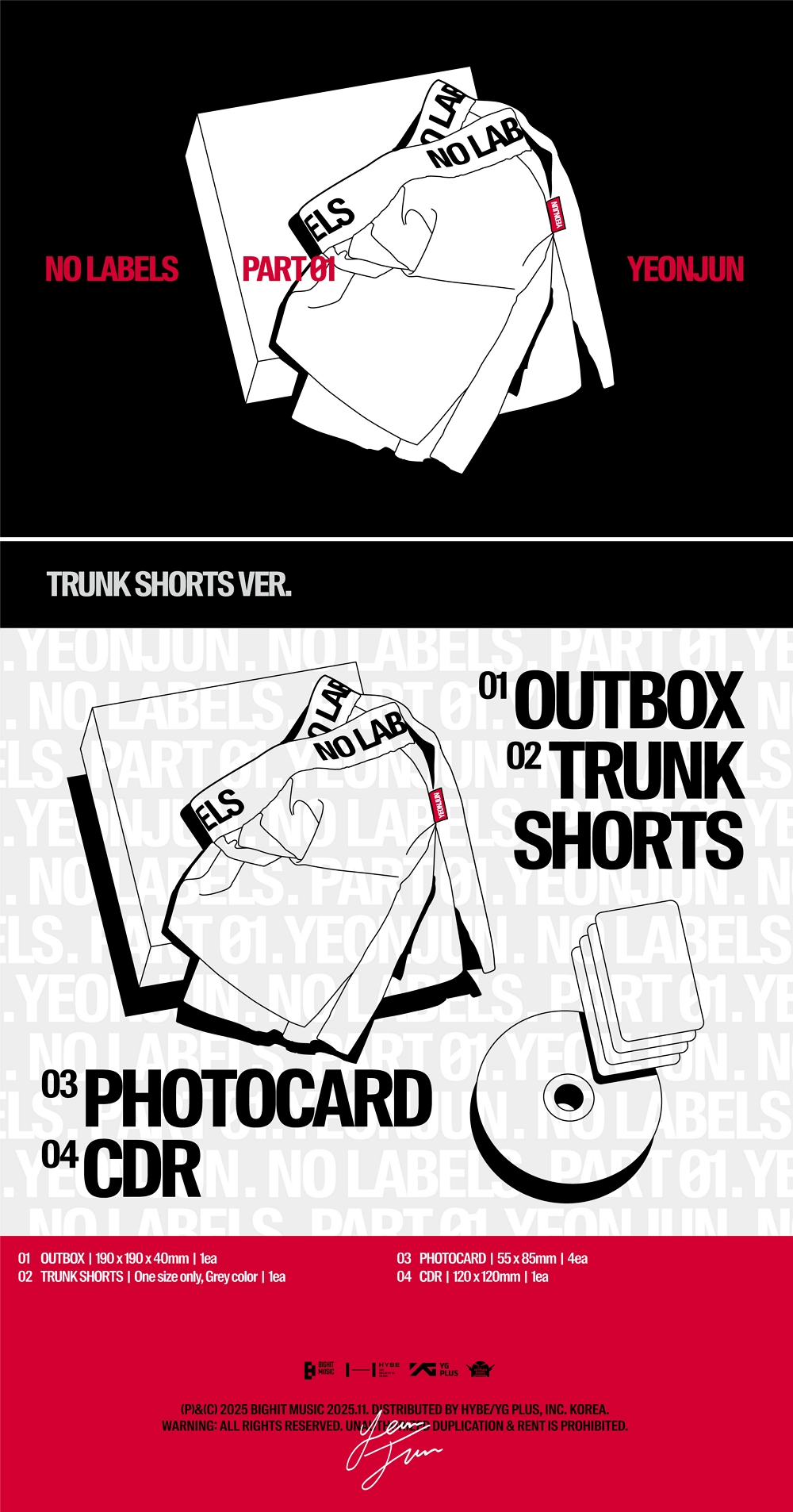 YEONJUN - [NO LABELS: PART 01] (Trunk Shorts Ver.) | MUSICPLANT